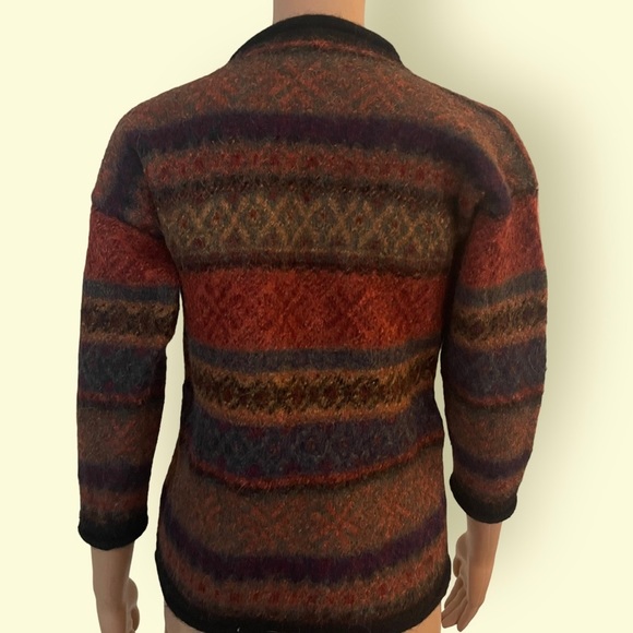 Vintage Chompas Alpaca Sweater Blue small Peru​ - Picture 3 of 6